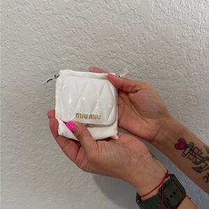 GWP Miu Miu White Compact Mirror w/ Bag
